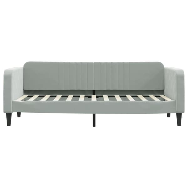 vidaXL Dagbädd utdragbar ljusgrå 80x200 cm sammet