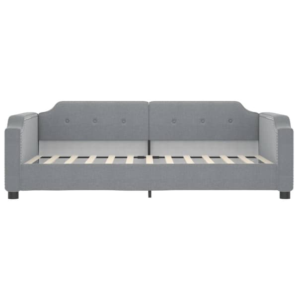 vidaXL Dagbädd med madrass ljusgrå 100x200 cm tyg