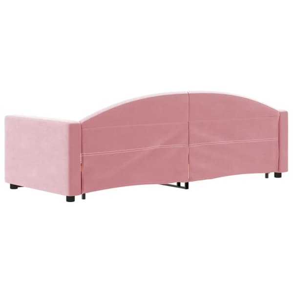 vidaXL Dagbädd utdragbar med lådor rosa 80x200 cm sammet