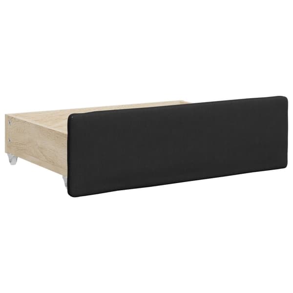 vidaXL daybed med udtræk og skuffer 90x200 cm kunstlæder sort