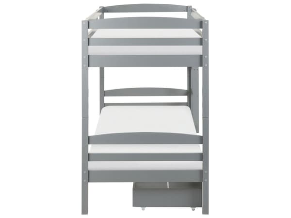 Kerrossänky harmaa 90 x 200 cm mänty vanerisäleet säilytyslaatikot tikkaat skandinaavinen