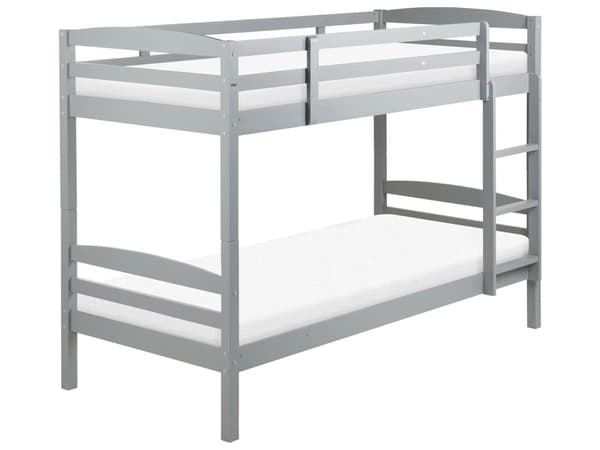 Kerrossänky harmaa 90 x 200 cm mänty vanerisäleet tikkaat skandinaavinen