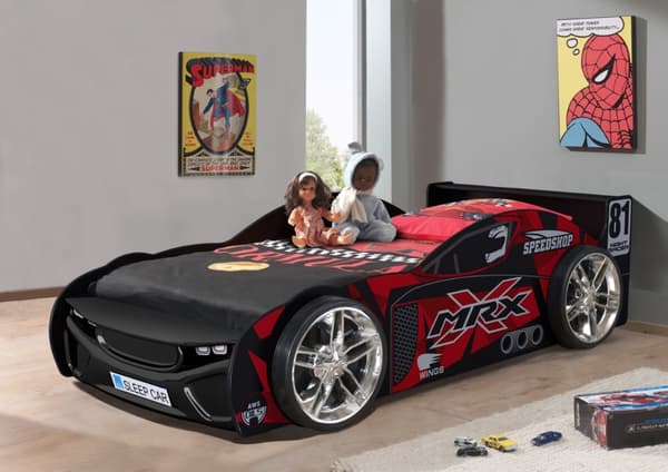 MRX Night Racer 81 Bilsäng i trä, svart