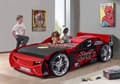 Miniatyrbild 2 av 2: MRX Night Racer 81 Bilsäng i trä, röd
