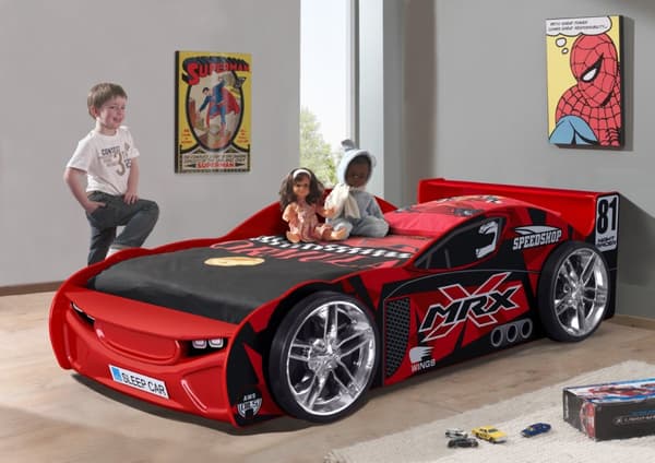 MRX Night Racer 81 Bilsäng i trä, röd