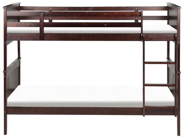 Børnekøjeseng med skuffer mørkt fyrretræ med stige 90 x 200 cm Skandinavisk design
