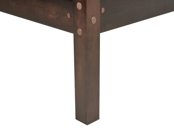 Køjeseng til børn i mørkt fyrretræ med stige 90 x 200 cm Skandinavisk design