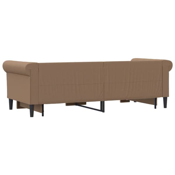 vidaXL Dagbädd utdragbar med madrasser cappuccino 90x200 cm konstläder