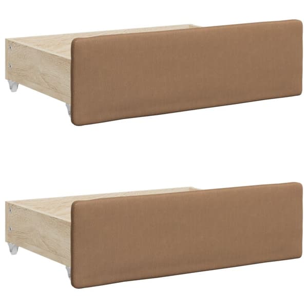 vidaXL Dagbädd utdragbar med madrasser cappuccino 90x200 cm konstläder