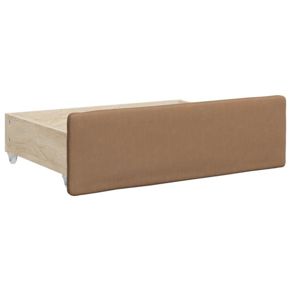 vidaXL Dagbädd utdragbar med madrasser cappuccino 90x200 cm konstläder