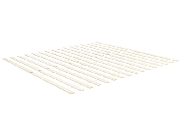 Sengeramme Hvit Tre 180 x 200 cm Lamell med Hodegjerde Fotgavl