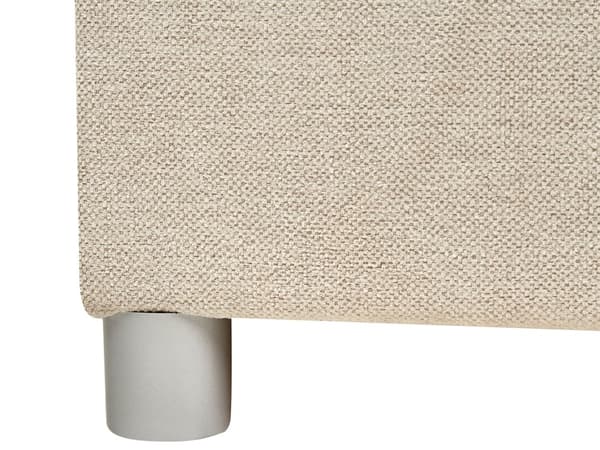 Seng med oppbevaring Beige Stoff 160 x 200 cm Madrass inkludert Sengegavl Moderne design Kontinentalseng Soverom