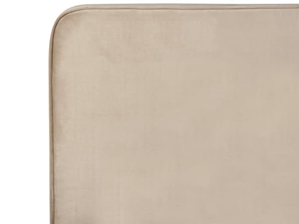 Dubbelsäng Taupe Sammet Klädsel Svart Metall Ben King Size 180 x 200 cm Med Wingback Huvudgavel Sovrum Klassisk Minimalistisk Sovrum Gästrum