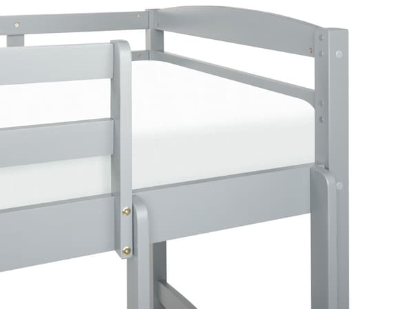 Våningssäng med lådor Grå Furu EU Enkel Storlek 90 x 200 cm Hög Sovande Barn Barn Sovrum Stege Lameller