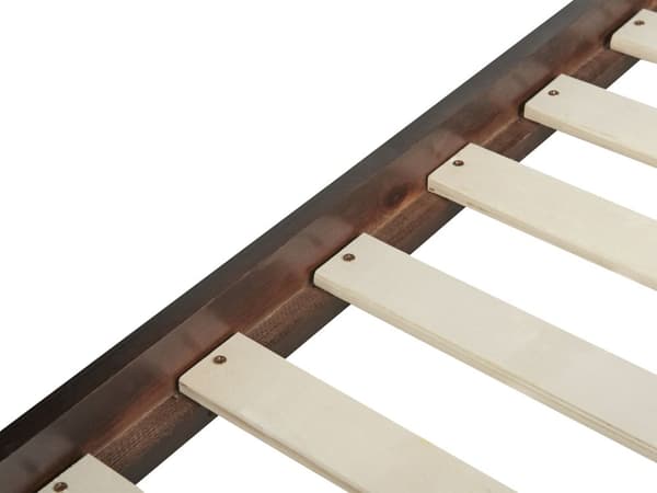 Våningssäng Mörkt trä Furu Enkel Storlek 90 x 200 cm Hög Sovande Barn Barn Sovrum Stege Lameller