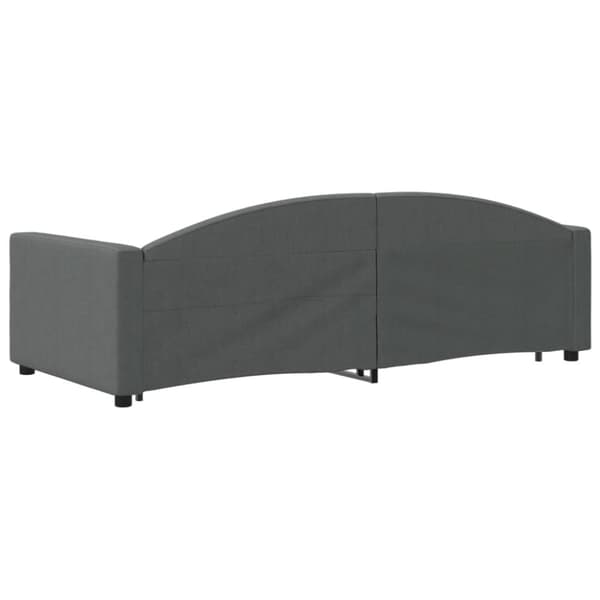 vidaXL Dagbädd utdragbar mörkgrå 90x200 cm tyg