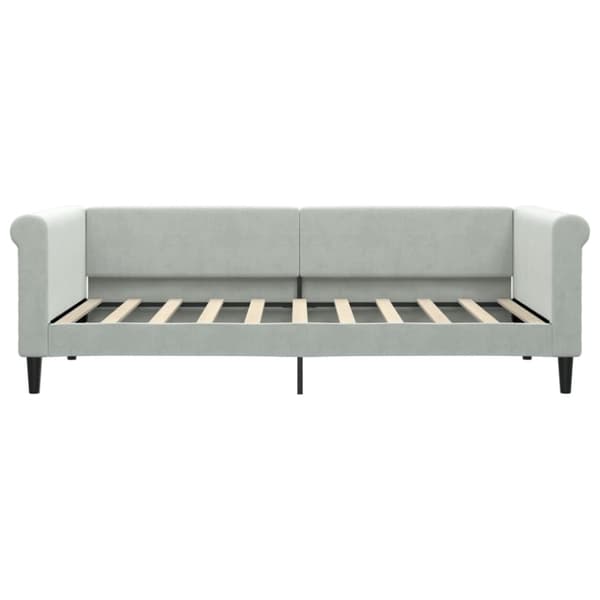 vidaXL Dagbädd utdragbar ljusgrå 90x190 cm sammet