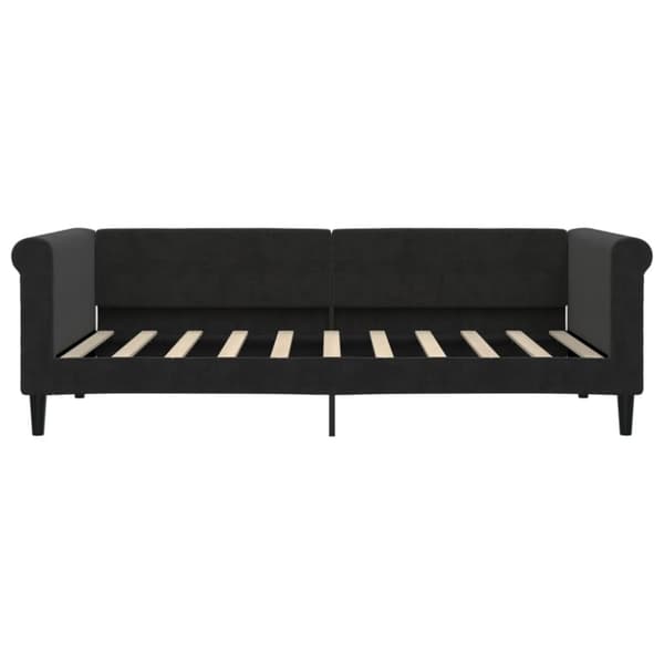 vidaXL Dagbädd utdragbar svart 90x190 cm sammet