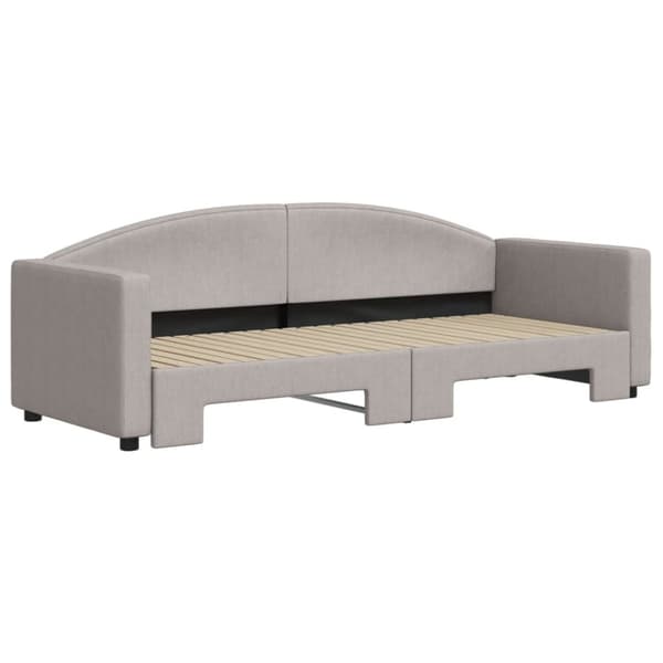 vidaXL Dagbädd utdragbar taupe 80x200 cm tyg
