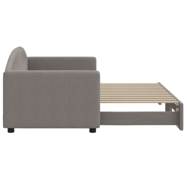 vidaXL Dagbädd utdragbar taupe 80x200 cm tyg