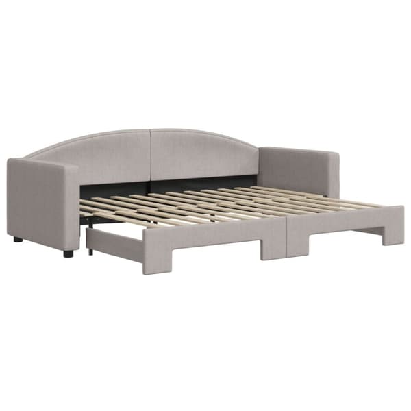 vidaXL Dagbädd utdragbar taupe 80x200 cm tyg