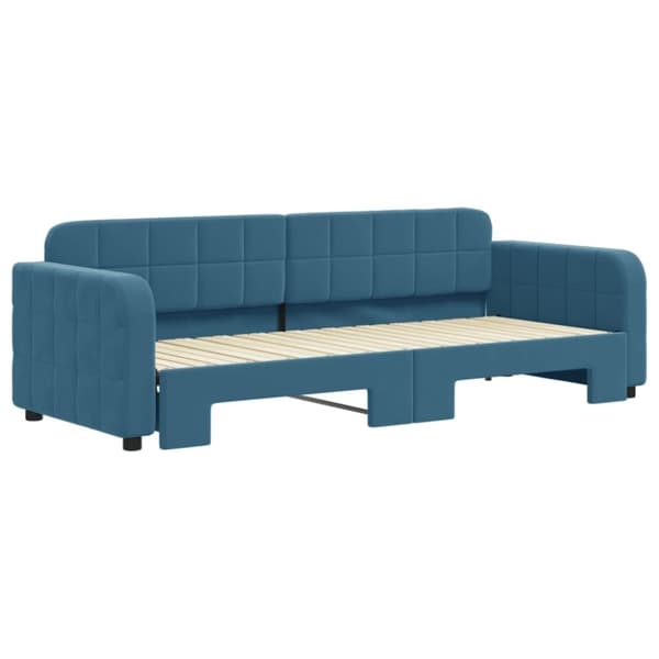 vidaXL daybed med udtræk 80x200 cm velour blå