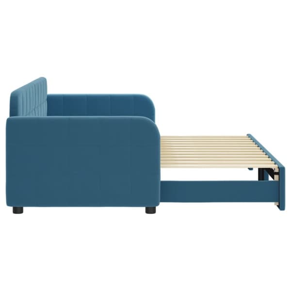 vidaXL daybed med udtræk 80x200 cm velour blå