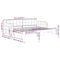 Miniatyrbillede 11 af 11: vidaXL daybed med udtræk 80x200 cm velour blå