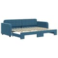 Miniatyrbillede 1 af 11: vidaXL daybed med udtræk 80x200 cm velour blå