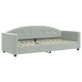 Miniatyrbillede 4 af 11: vidaXL daybed med udtræk og madras 80x200 cm velour lysegrå