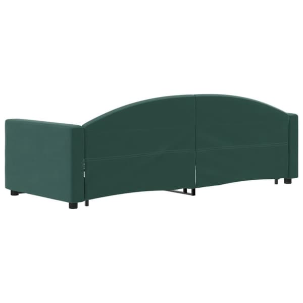 vidaXL Dagbädd utdragbar mörkgrön 80x200 cm sammet
