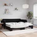 Miniatyrbillede 2 af 11: vidaXL daybed med udtræk 100x200 cm velour sort