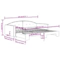 Miniatyrbillede 9 af 9: vidaXL Dagbädd utdragbar rosa 100x200 cm sammet