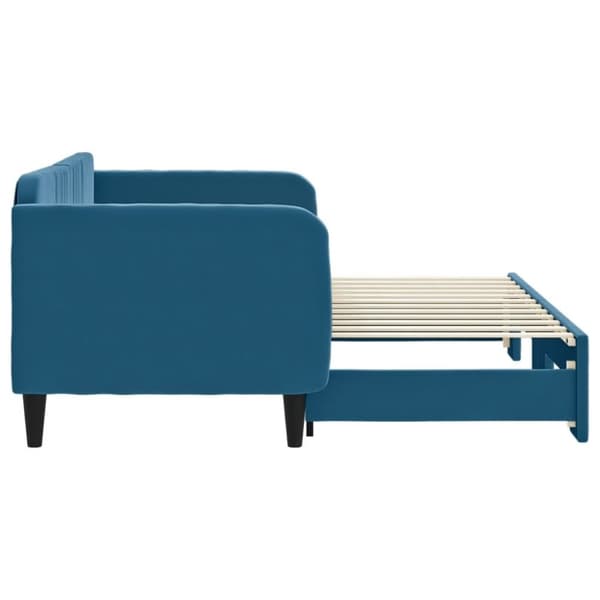 vidaXL daybed med udtræk 80x200 cm velour blå