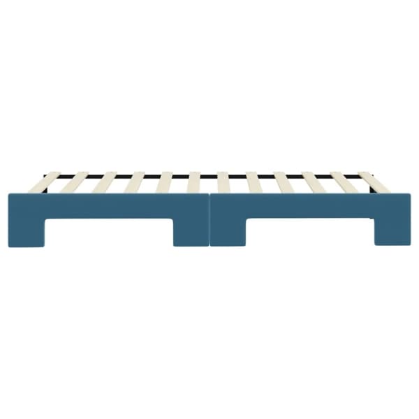vidaXL daybed med udtræk 80x200 cm velour blå