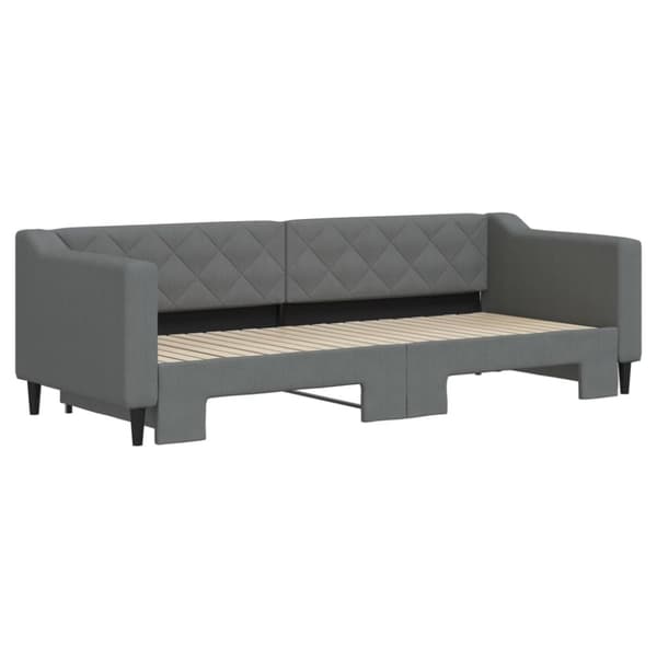 vidaXL daybed med udtræk 80x200 cm stof mørkegrå