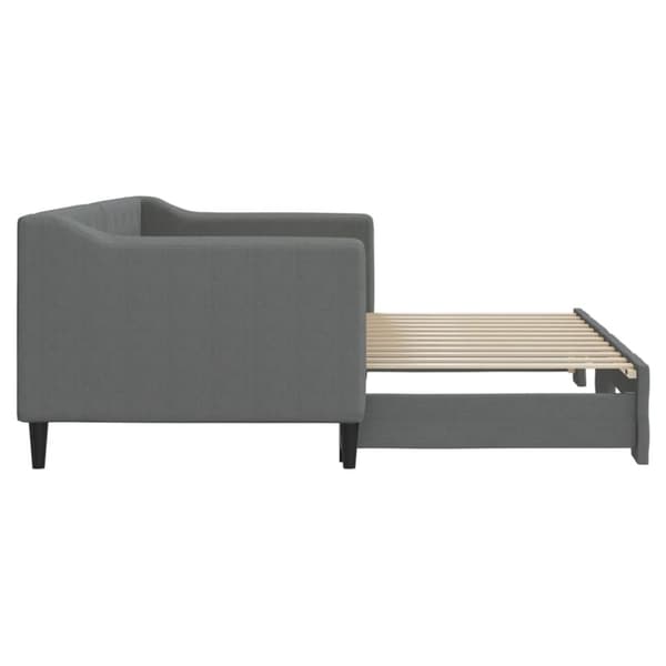 vidaXL daybed med udtræk 80x200 cm stof mørkegrå