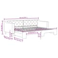 Miniatyrbillede 11 af 11: vidaXL daybed med udtræk 80x200 cm stof mørkegrå