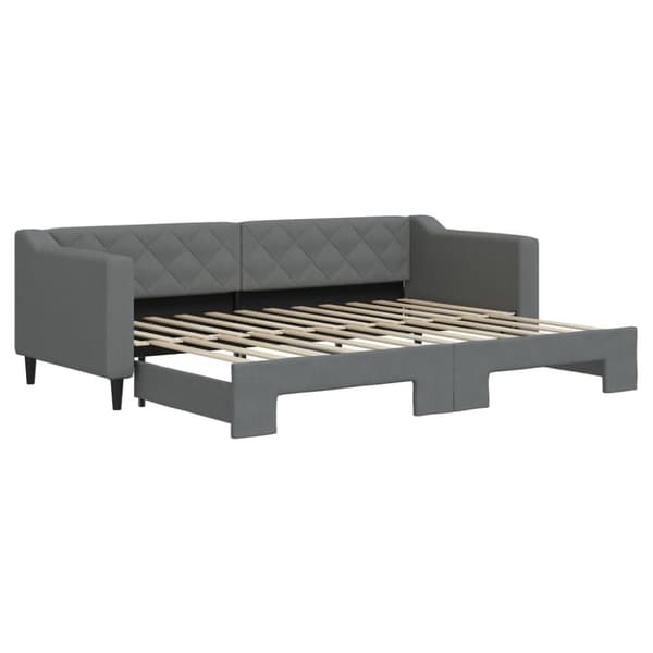 vidaXL daybed med udtræk 80x200 cm stof mørkegrå