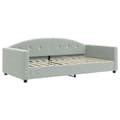 Miniatyrbillede 5 af 11: vidaXL daybed med udtræk og madras 100x200 cm velour lysegrå
