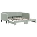 Miniatyrbillede 1 af 11: vidaXL daybed med udtræk 90x190 cm velour lysegrå
