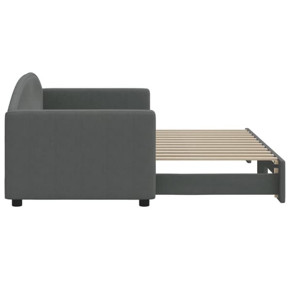 vidaXL daybed med udtræk 80x200 cm stof mørkegrå
