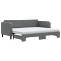 Miniatyrbillede 2 af 11: vidaXL daybed med udtræk og madras 80x200 cm stof mørkegrå