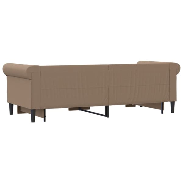 vidaXL daybed med udtræk 90x200 cm kunstlæder cappuccinofarvet