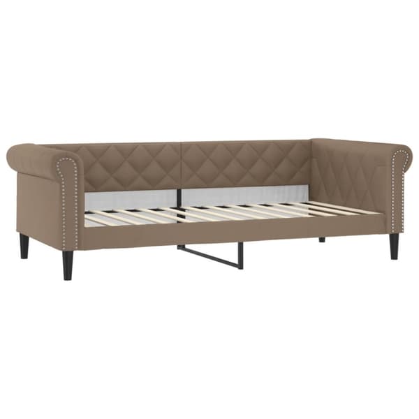 vidaXL daybed med udtræk 90x200 cm kunstlæder cappuccinofarvet
