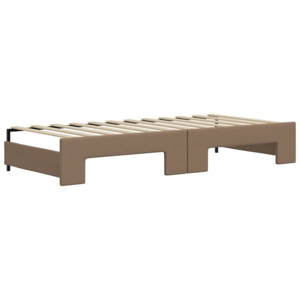 vidaXL daybed med udtræk 90x200 cm kunstlæder cappuccinofarvet