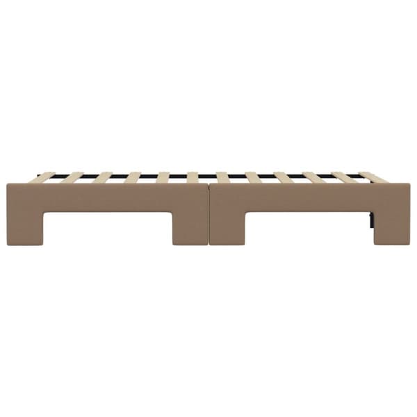 vidaXL daybed med udtræk 90x200 cm kunstlæder cappuccinofarvet