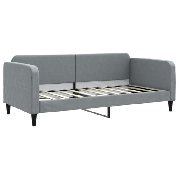 vidaXL daybed med udtræk 90x190 cm stof lysegrå