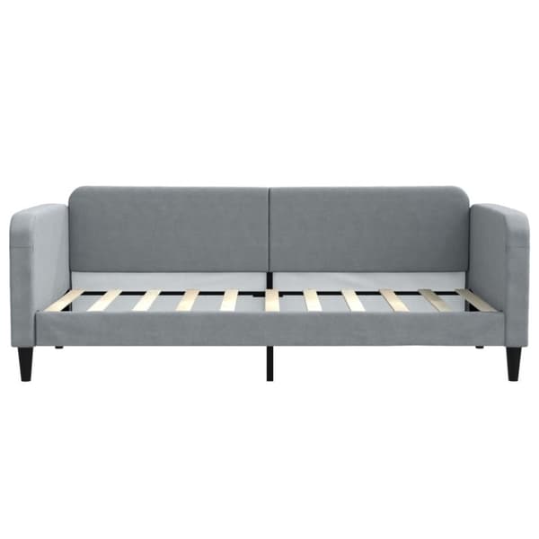 vidaXL daybed med udtræk 90x190 cm stof lysegrå