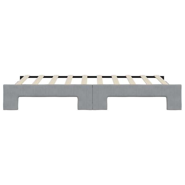 vidaXL daybed med udtræk 90x190 cm stof lysegrå